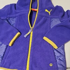Lavendar Yellow 3t Puma Fleece Zip
